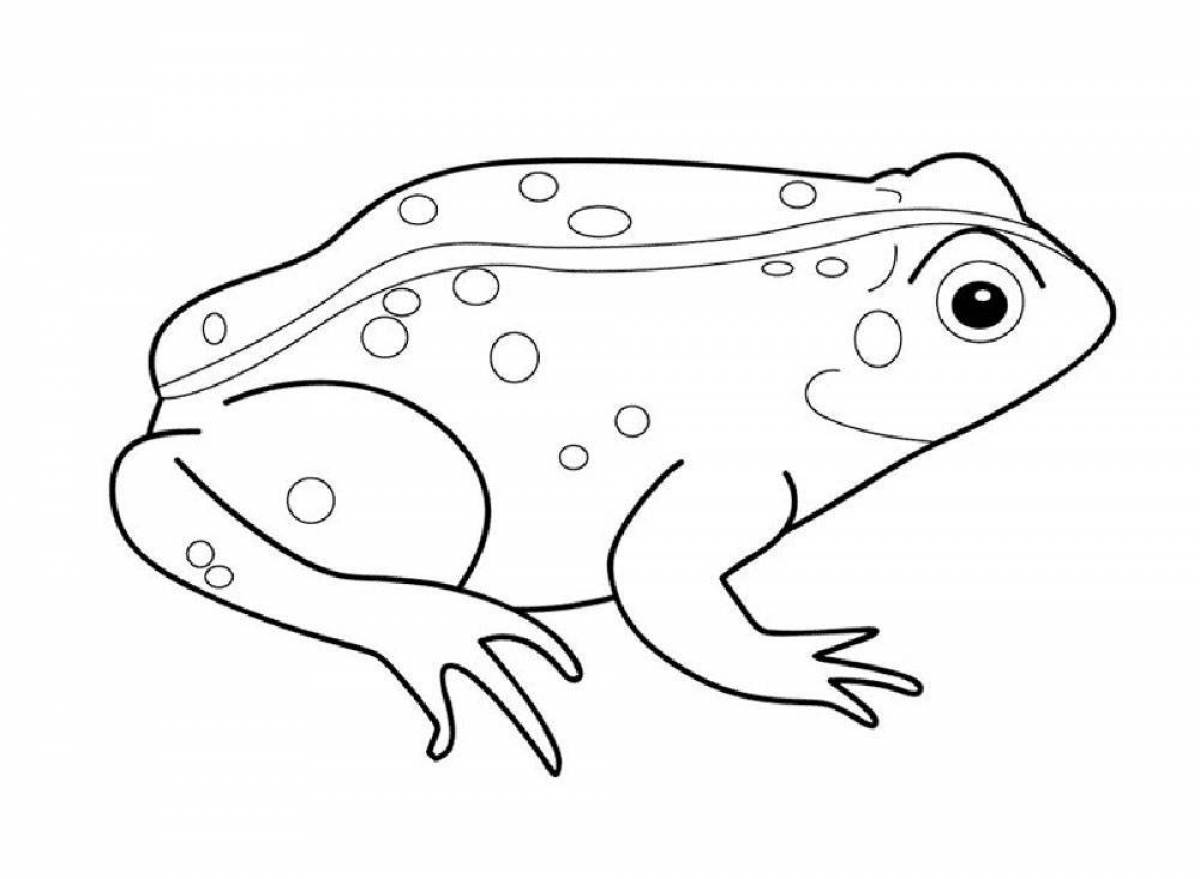 Раскраска радостная жаба