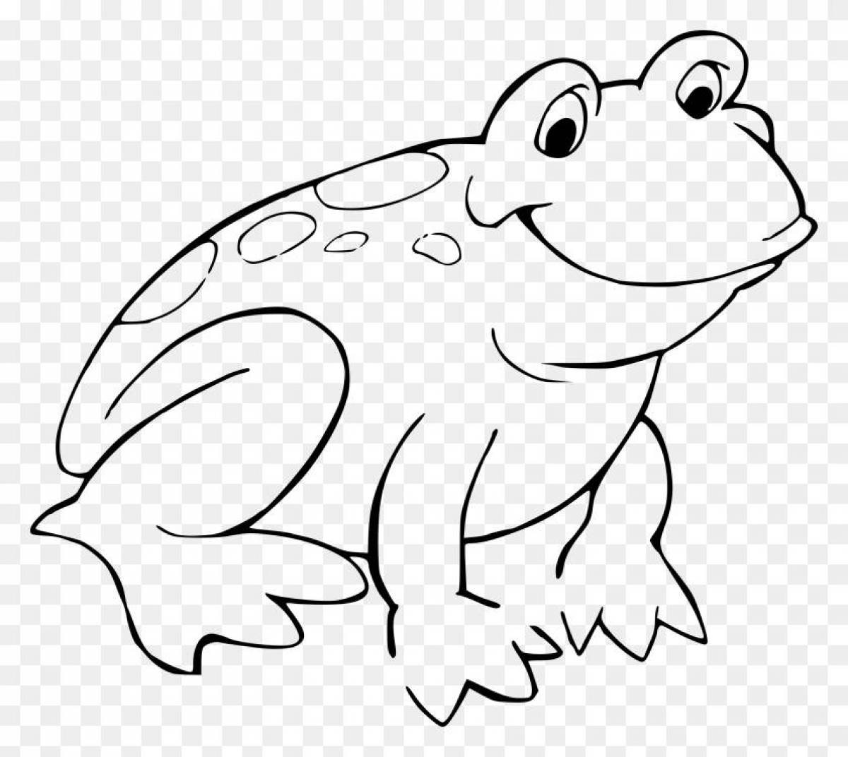 Забавная раскраска жаба