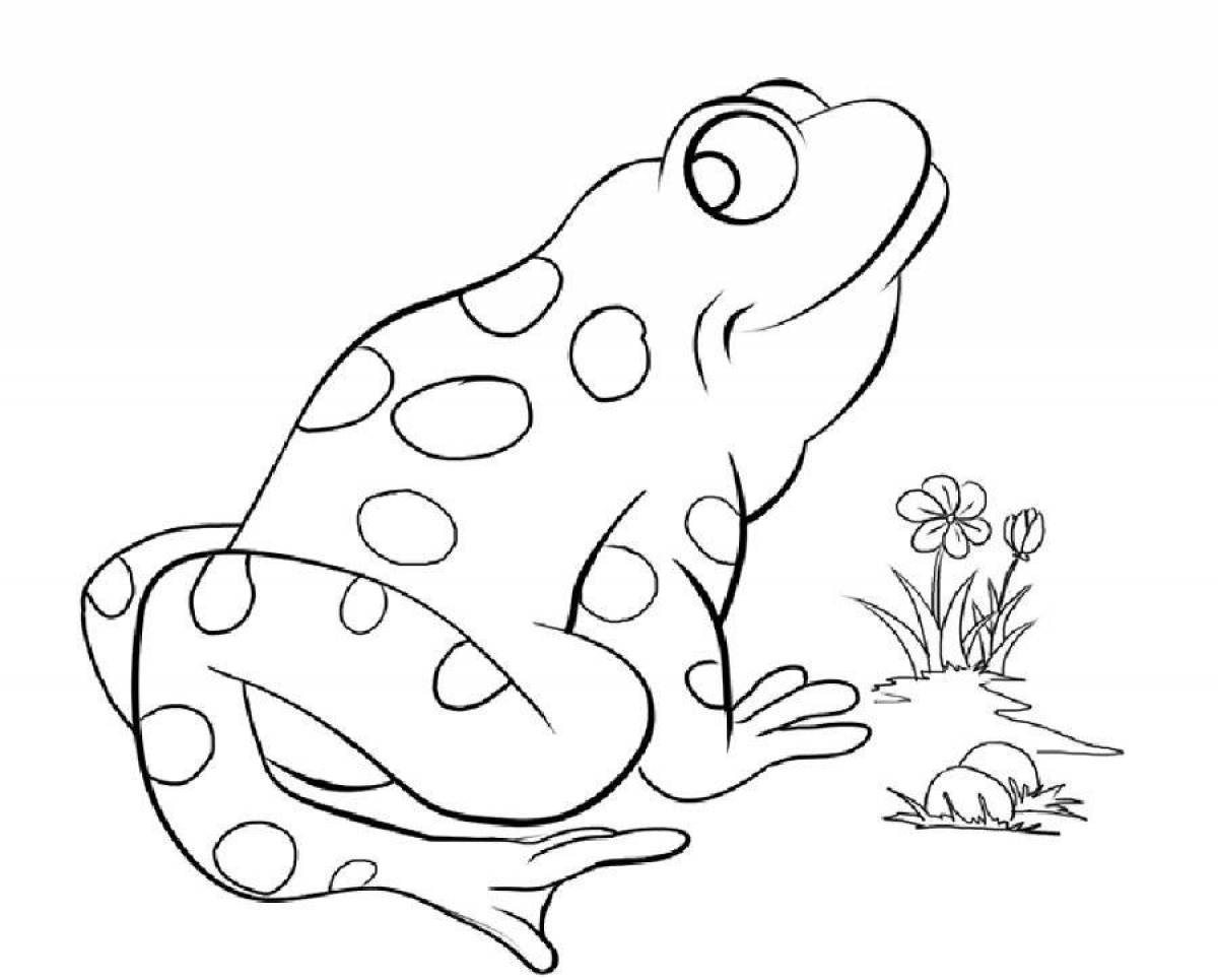 Восхитительная страница раскраски жаб