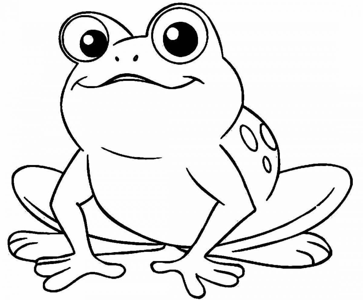 Glitter toad coloring page