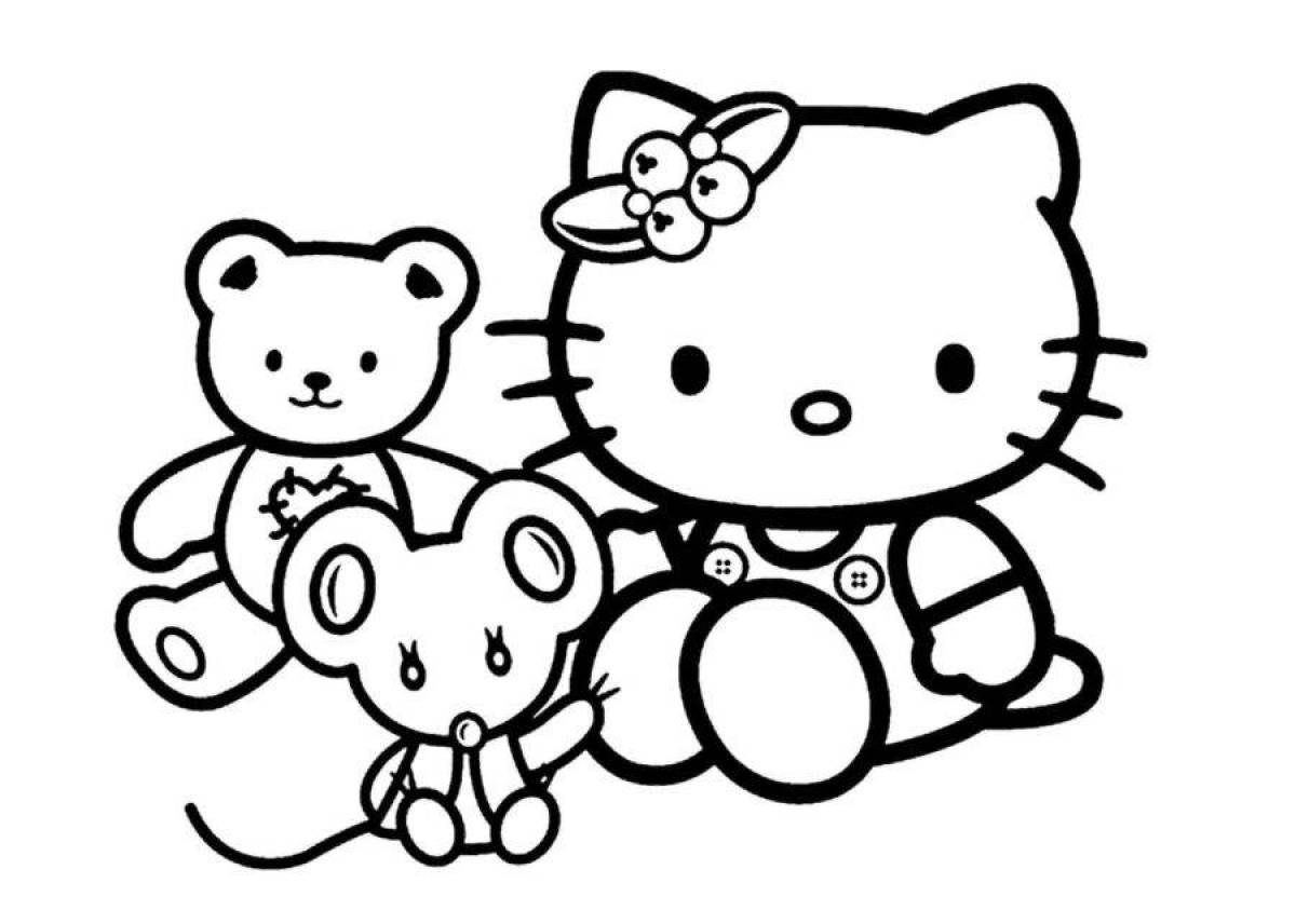 Stimulating hello kitty coloring book