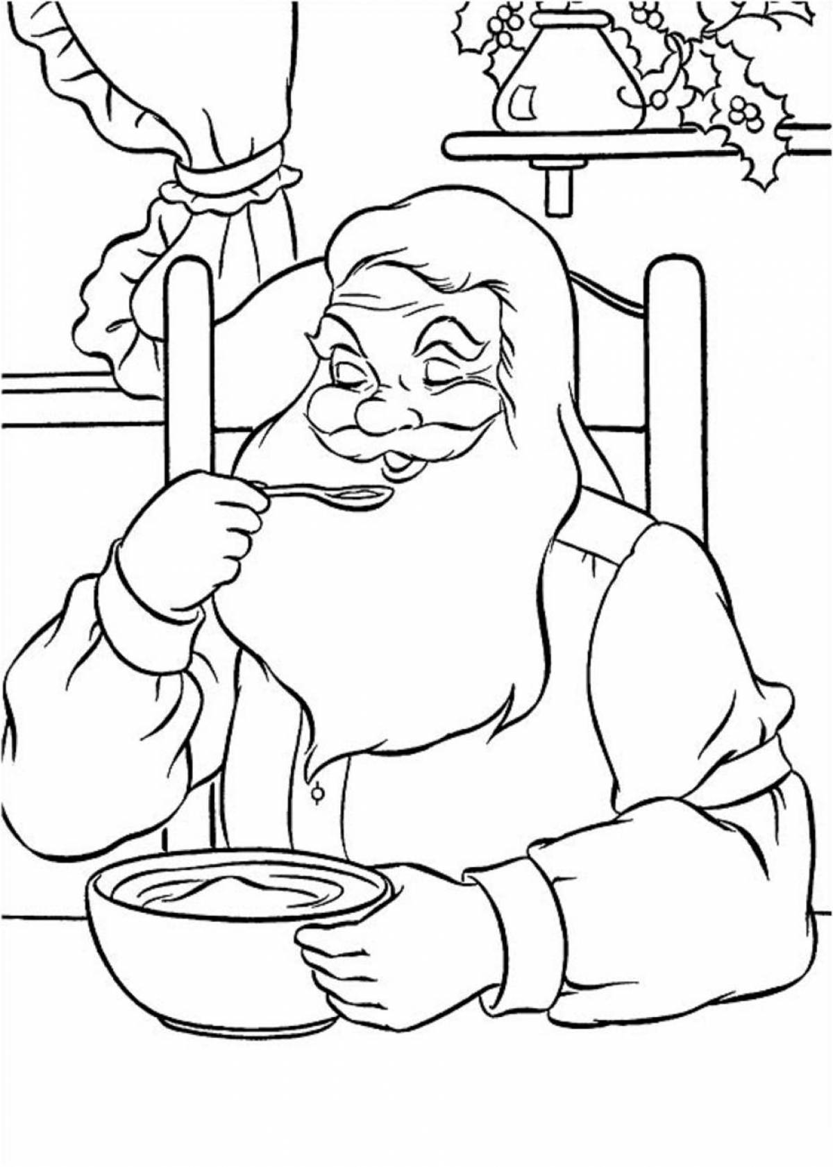 Intriguing coloring book for the fairy tale Moroz Ivanovich