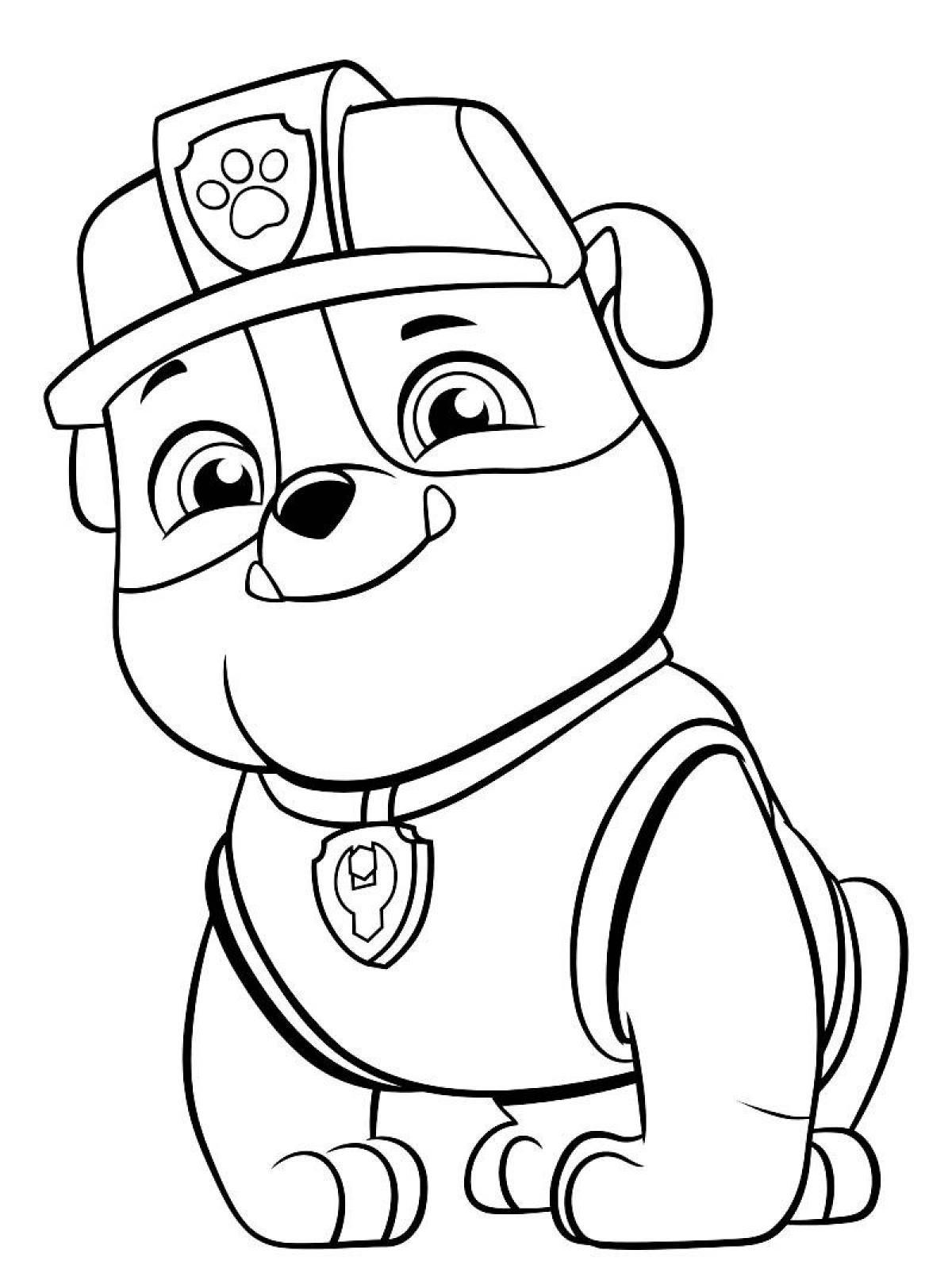 Fun Paw Patrol coloring pages for 6-7 year olds