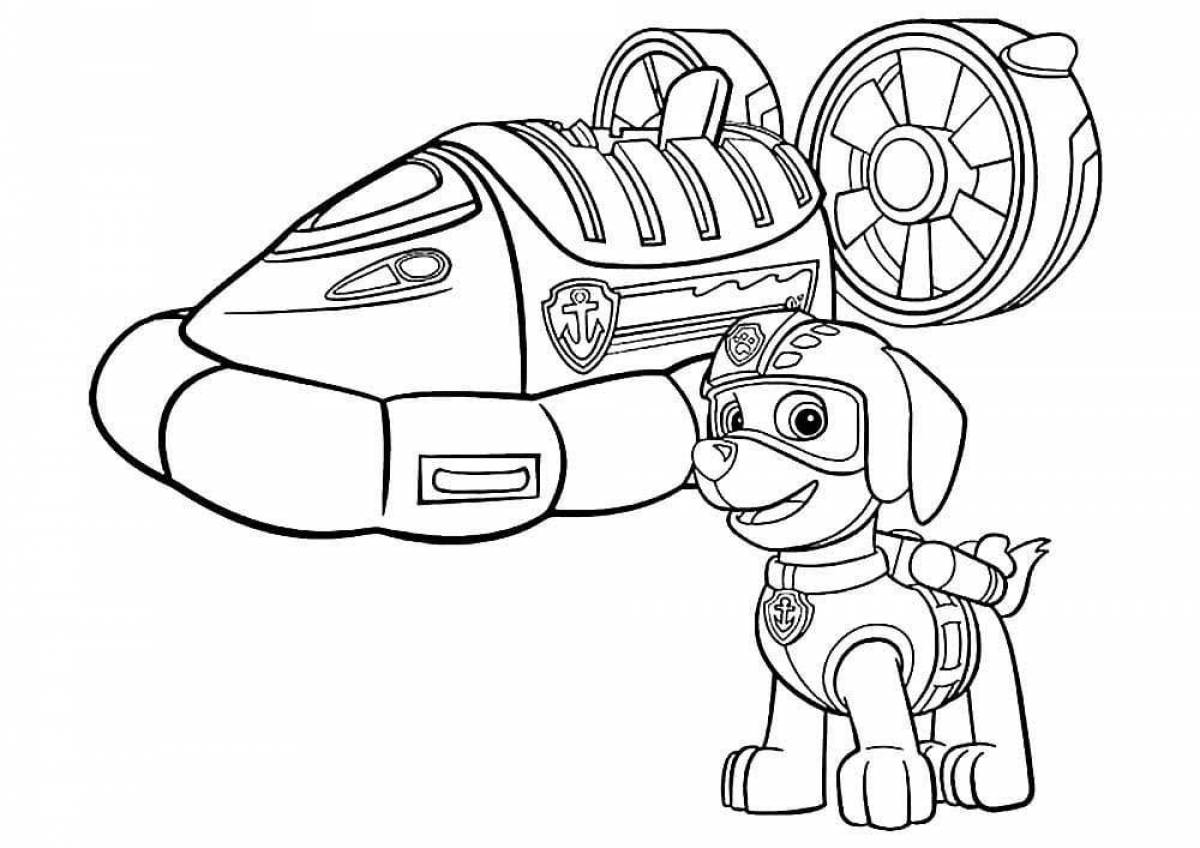 Exquisite paw patrol coloring book for kids 6-7 years old