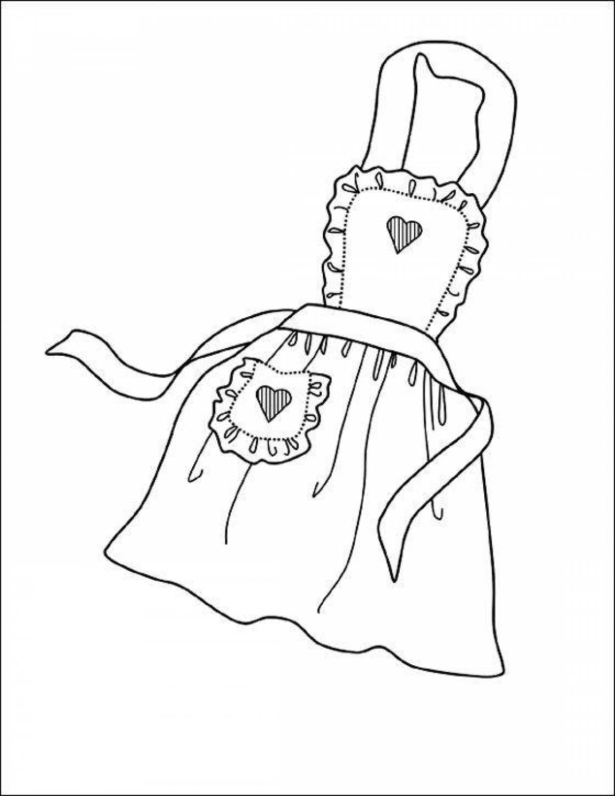 Coloring page sweet apron