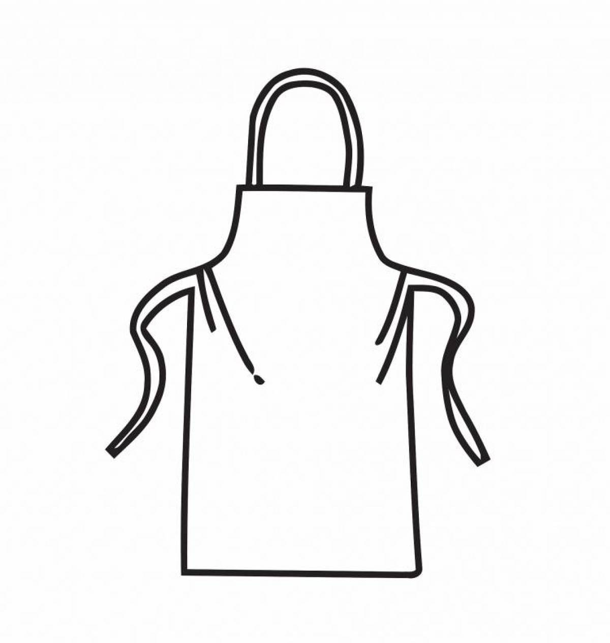 Coloring page nice apron
