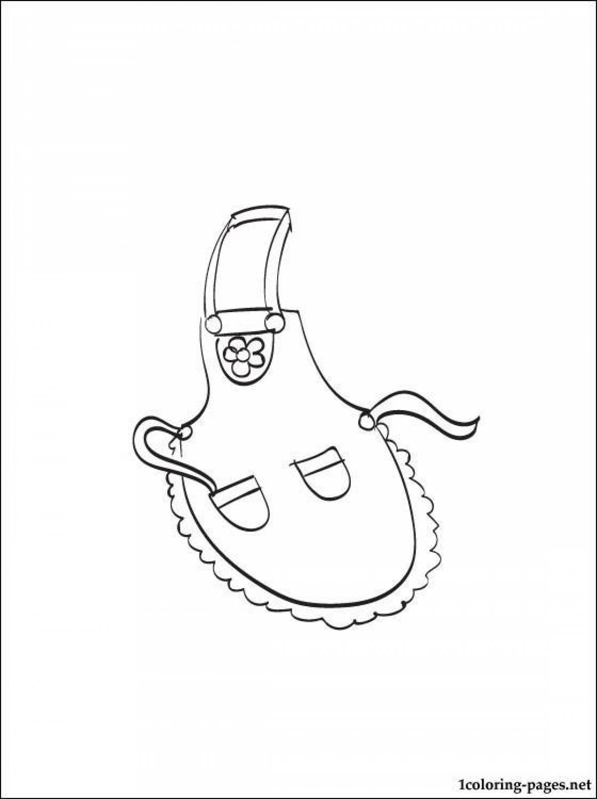 Majestic apron coloring page