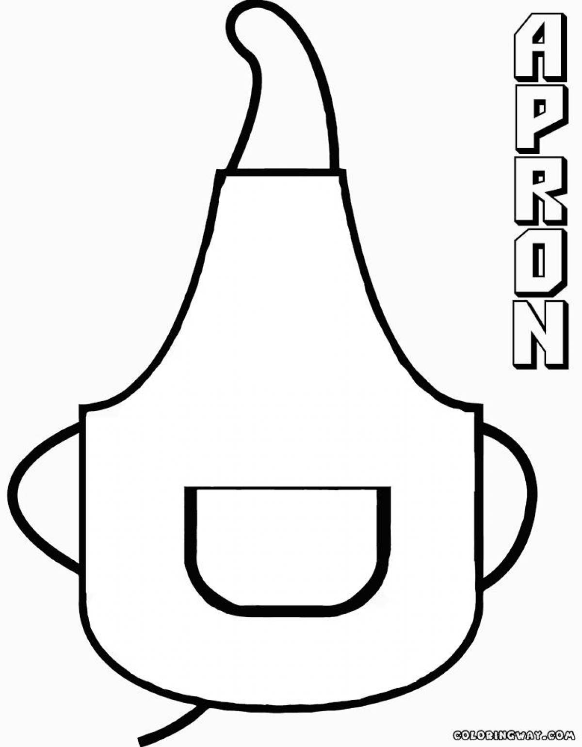 Coloring page dazzling apron