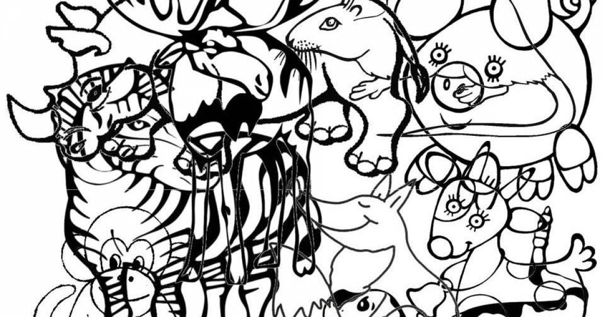Complex confusion coloring page
