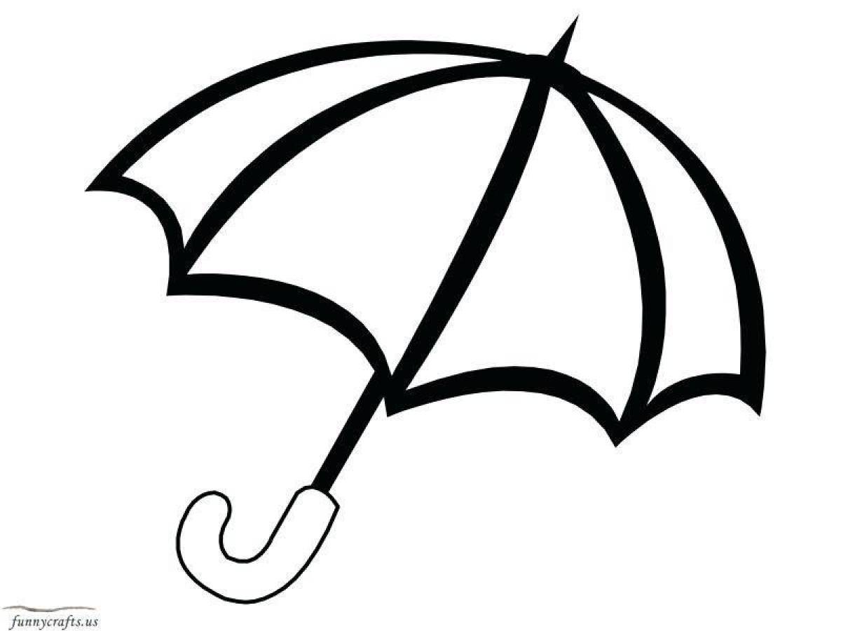 Раскраска зонтик