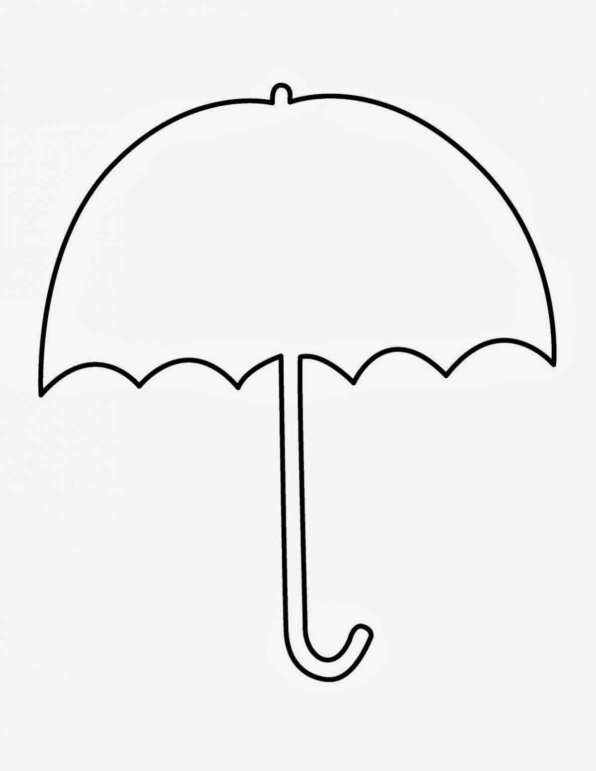 Радостная раскраска зонтика