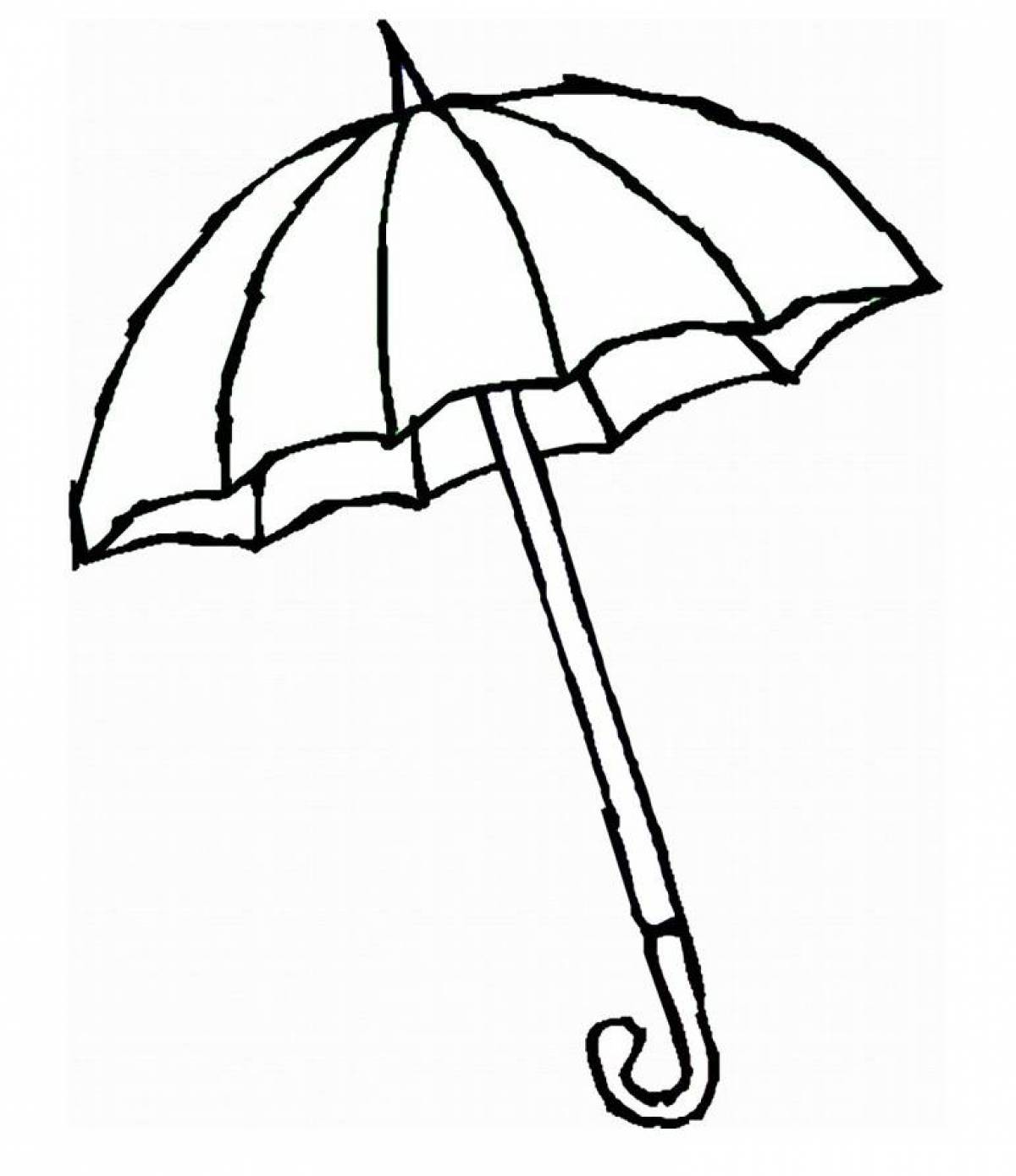 Живая страница раскраски зонтика