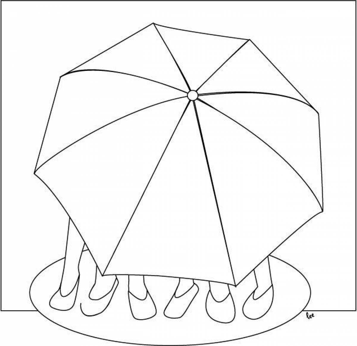 Раскраска праздничный зонтик