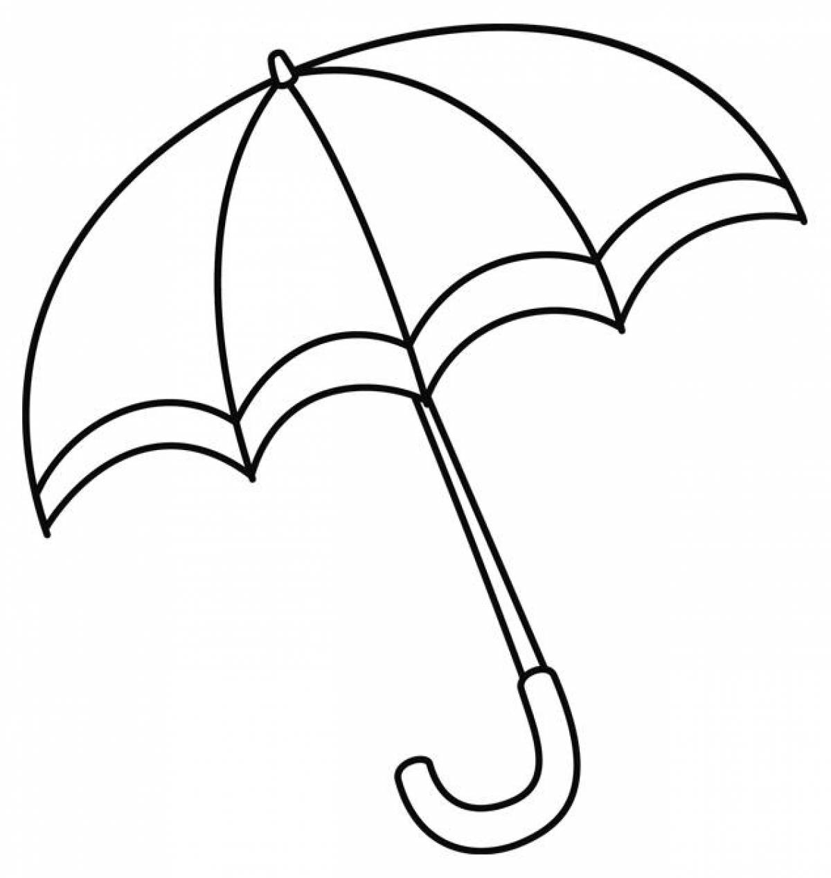 Раскраска яркий зонтик в горошек