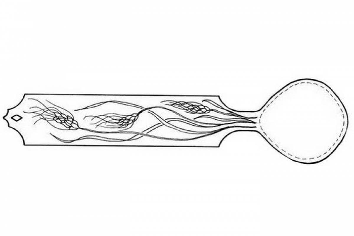 Городецкая ложка рисунок