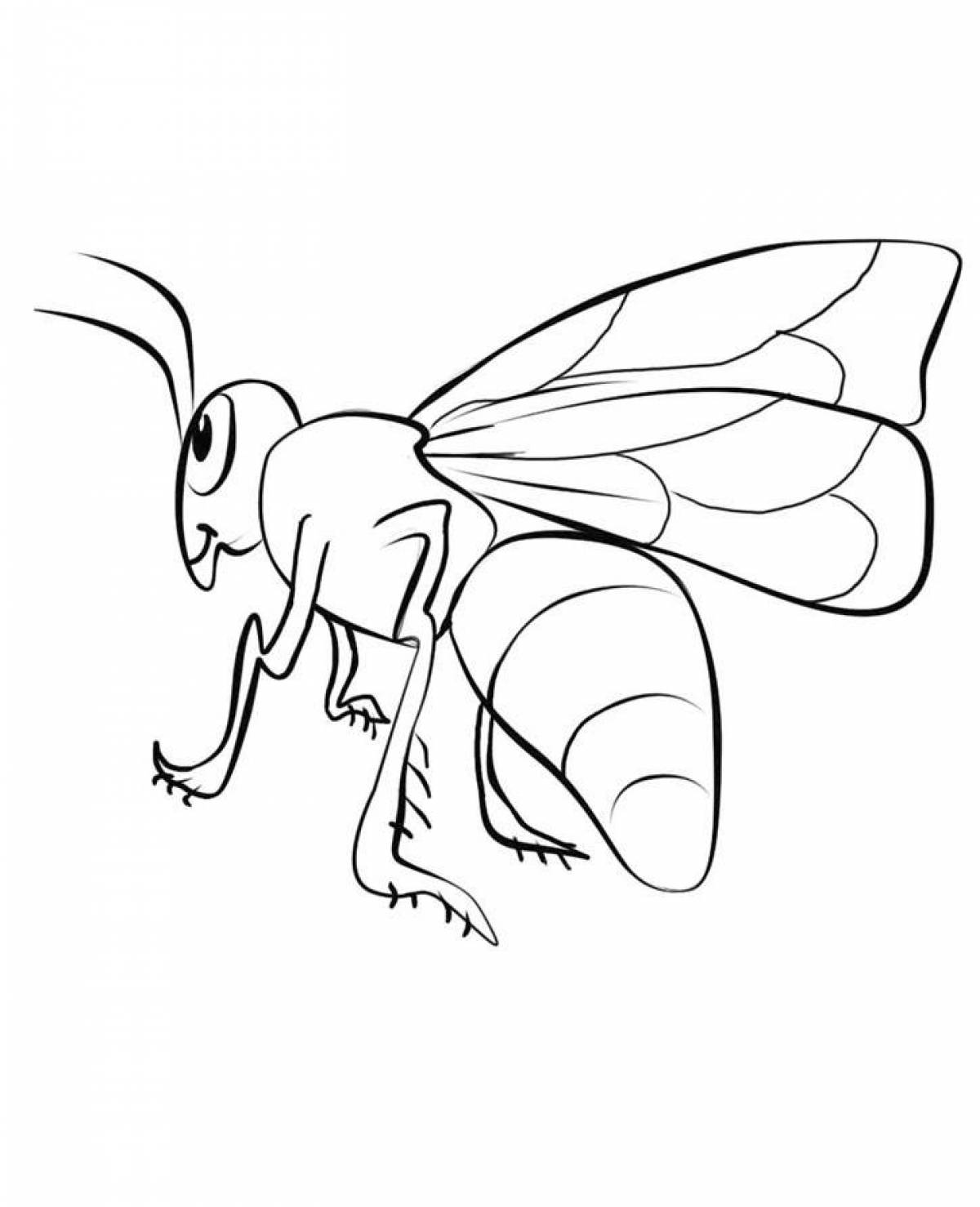 Раскраска насекомые Оса