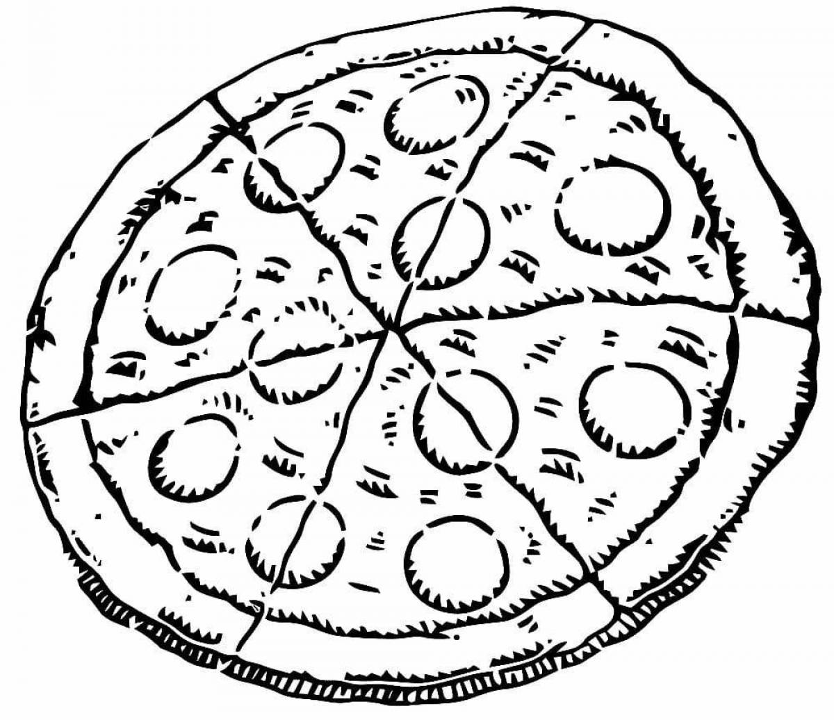 Пицца рисунок для детей карандашом