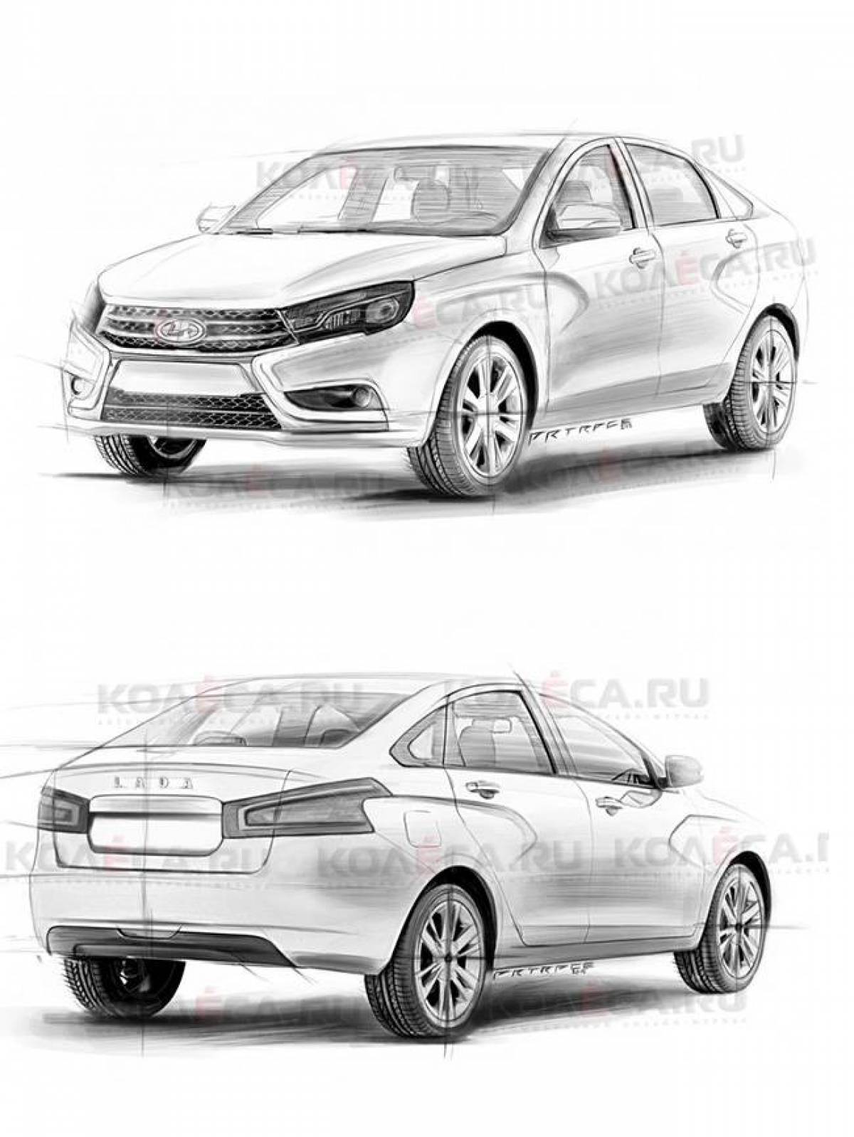 Чертеж lada vesta