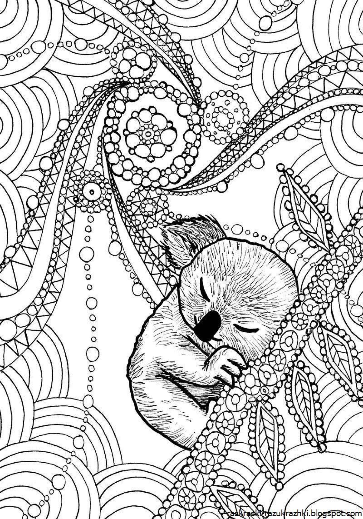 Extensive coloring page very complex
