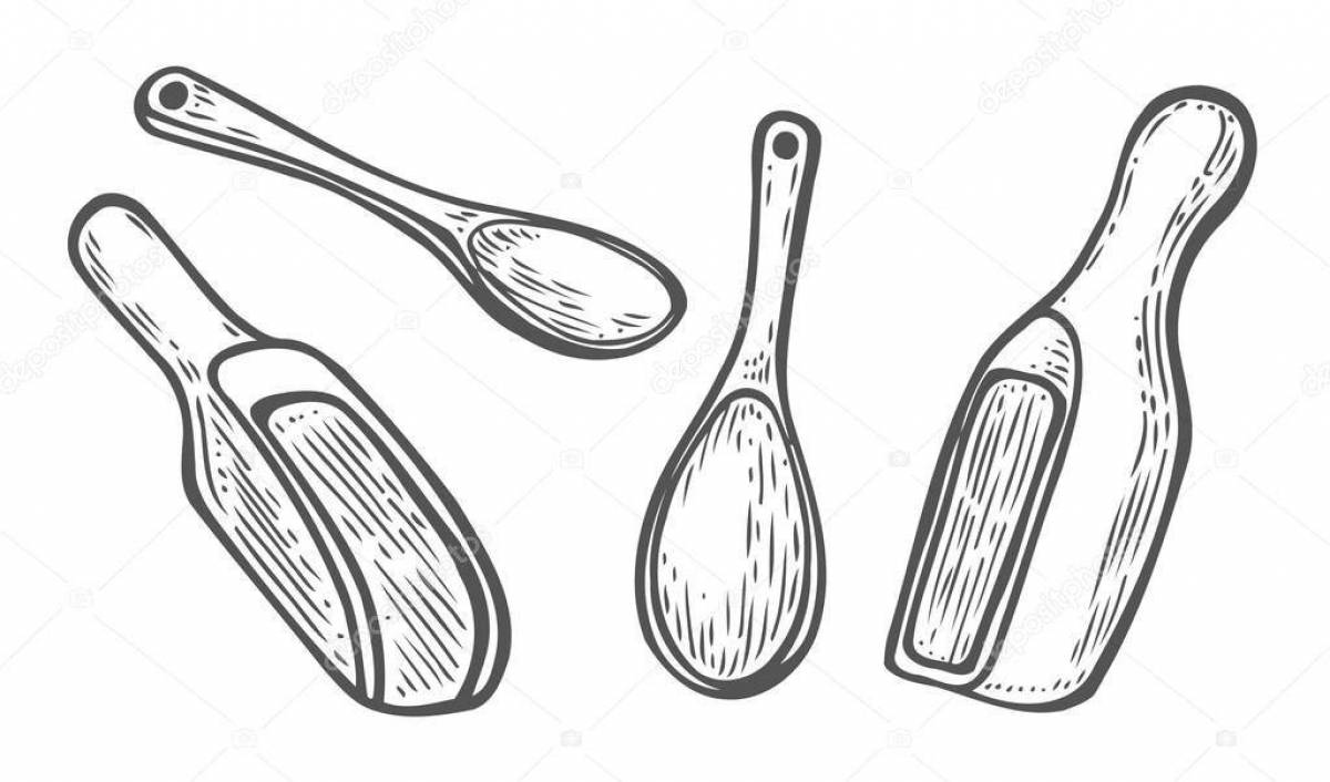Weird wooden spoon coloring