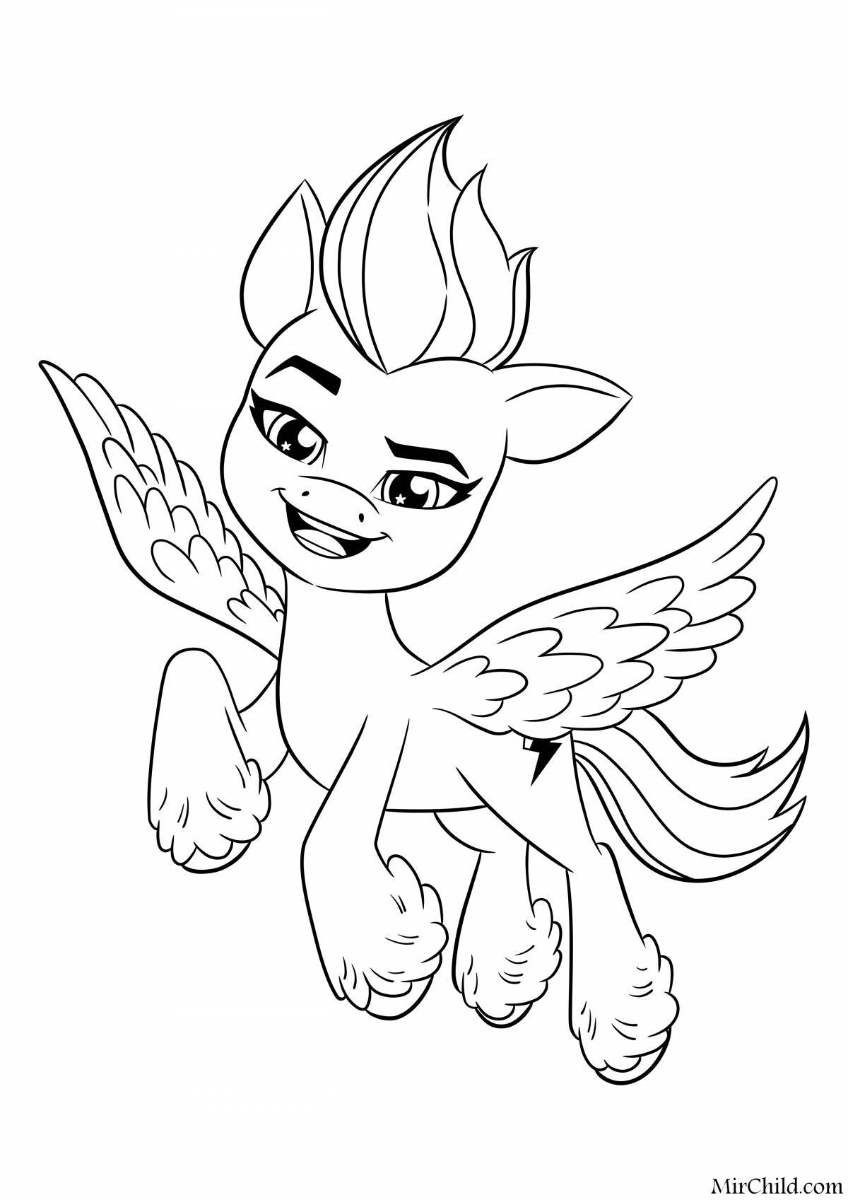 Colorful new generation pony coloring page
