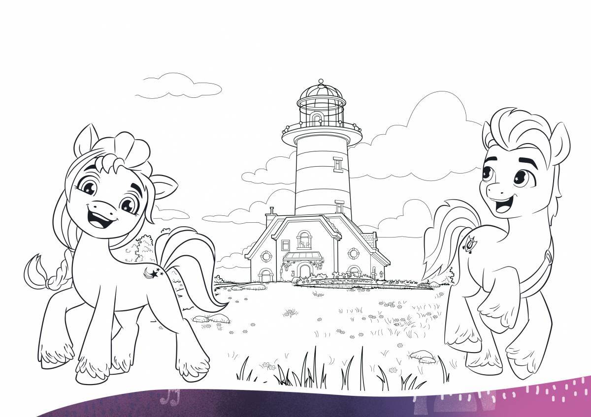 Adorable new generation pony coloring book