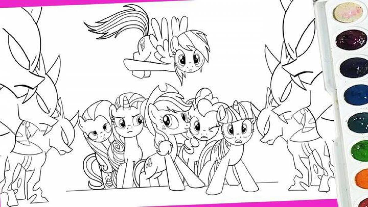 Cute new generation pony coloring