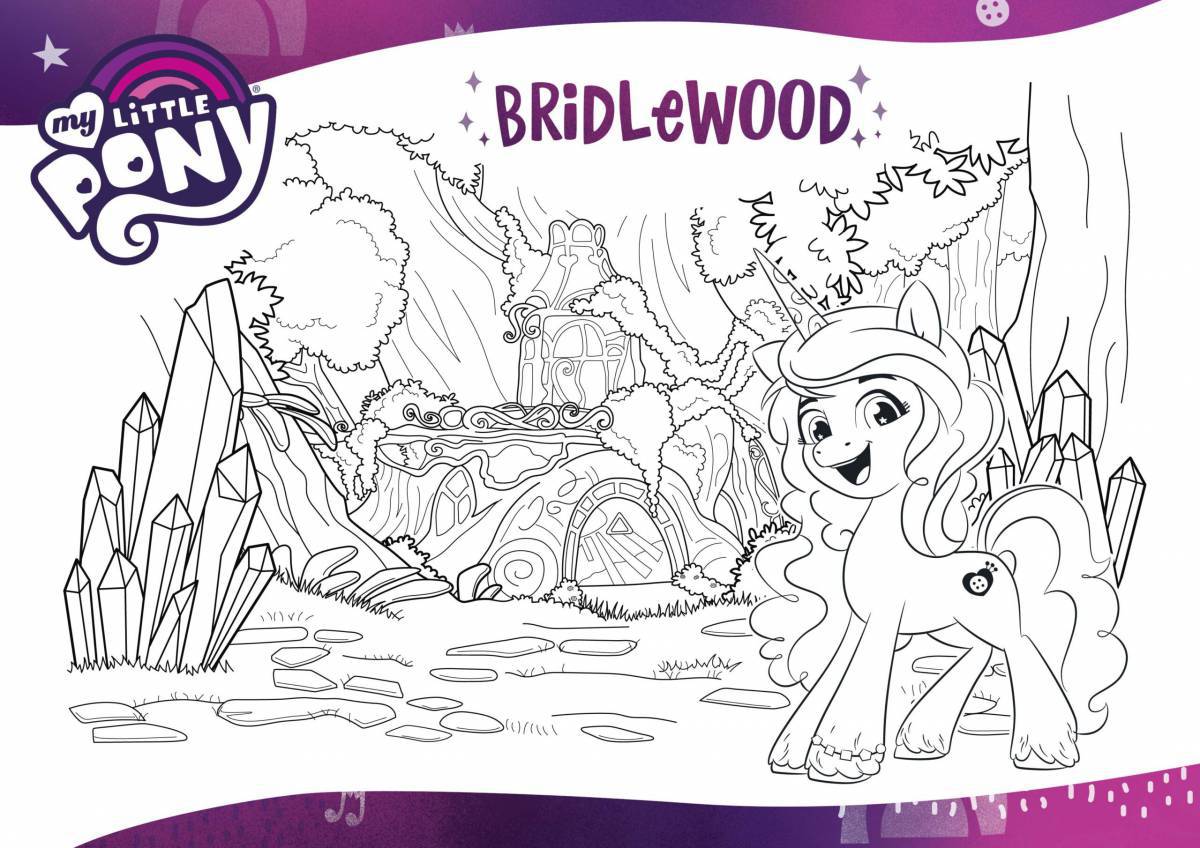 Next generation pony holiday coloring page