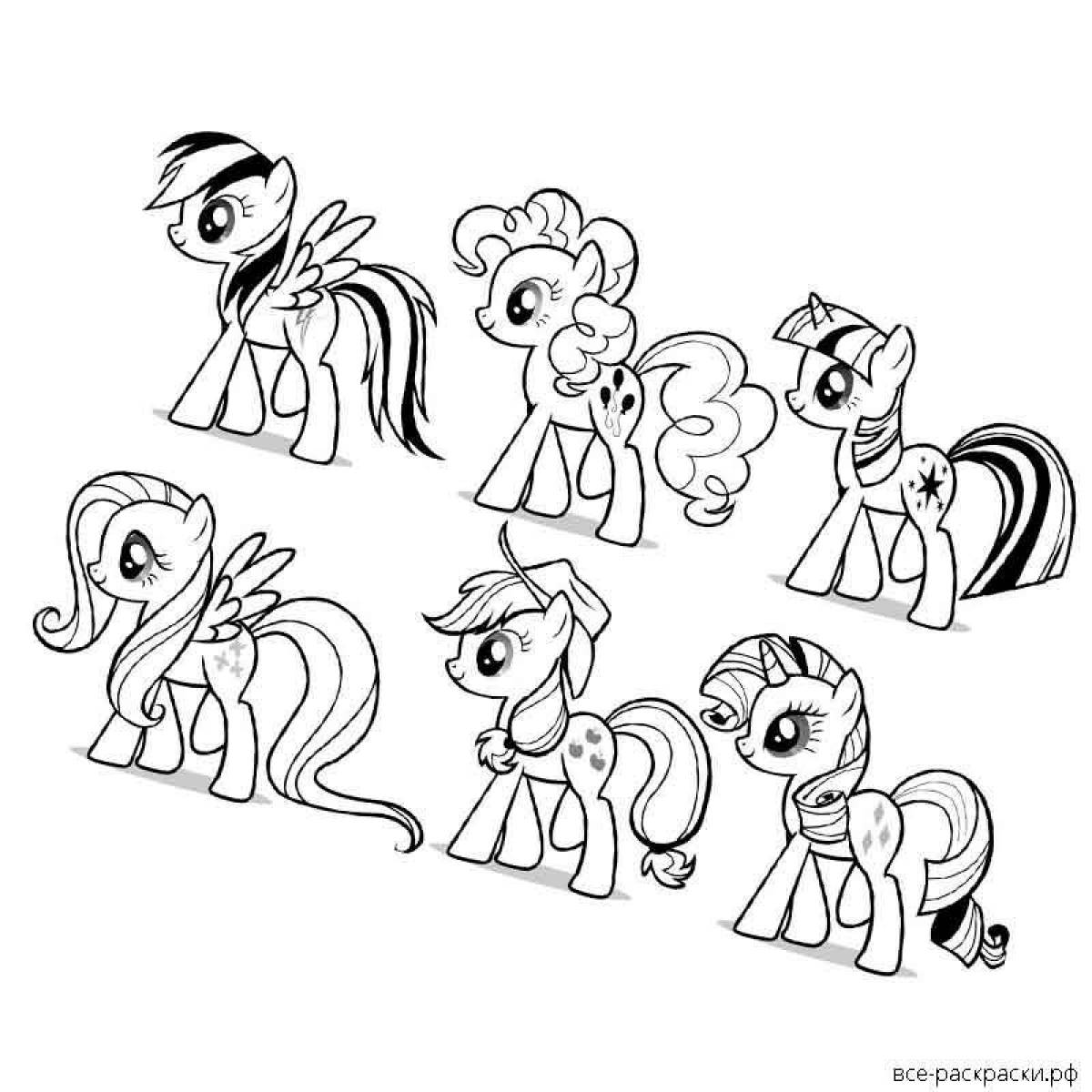 Next generation pony dazzling coloring page