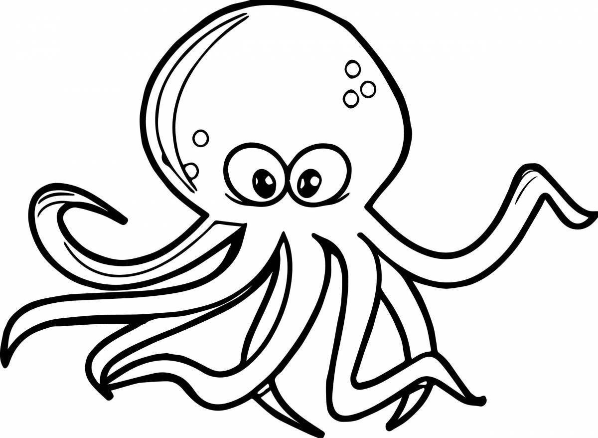 Creative octopus coloring book for kids