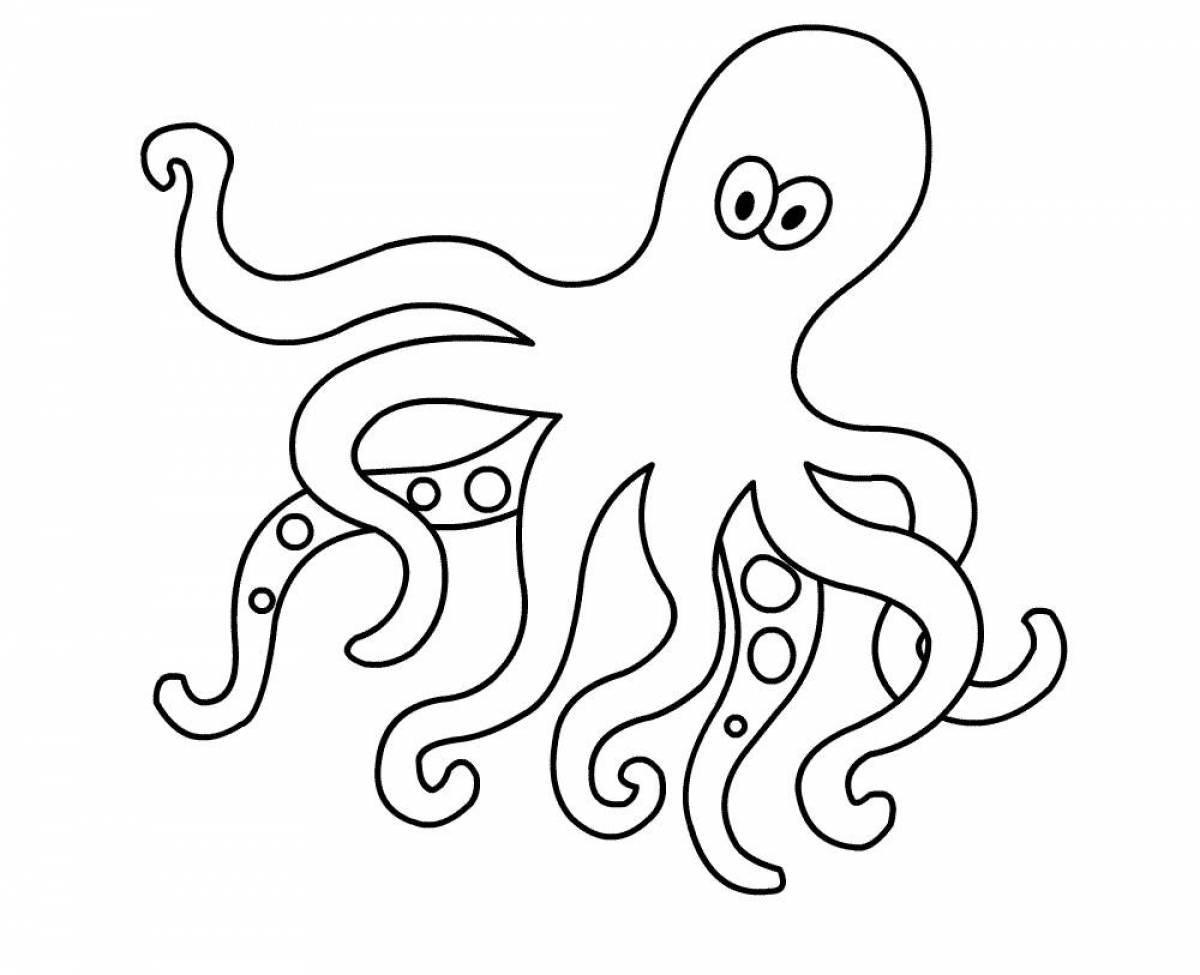 An entertaining octopus coloring book for kids