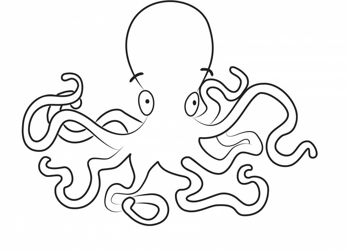 Wonderful octopus coloring for kids