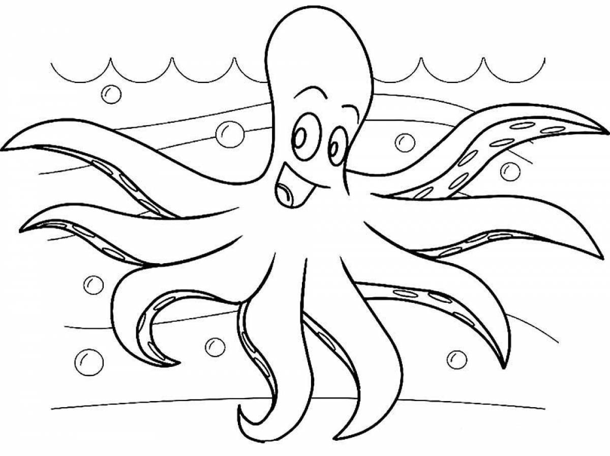 Amazing octopus coloring book for kids
