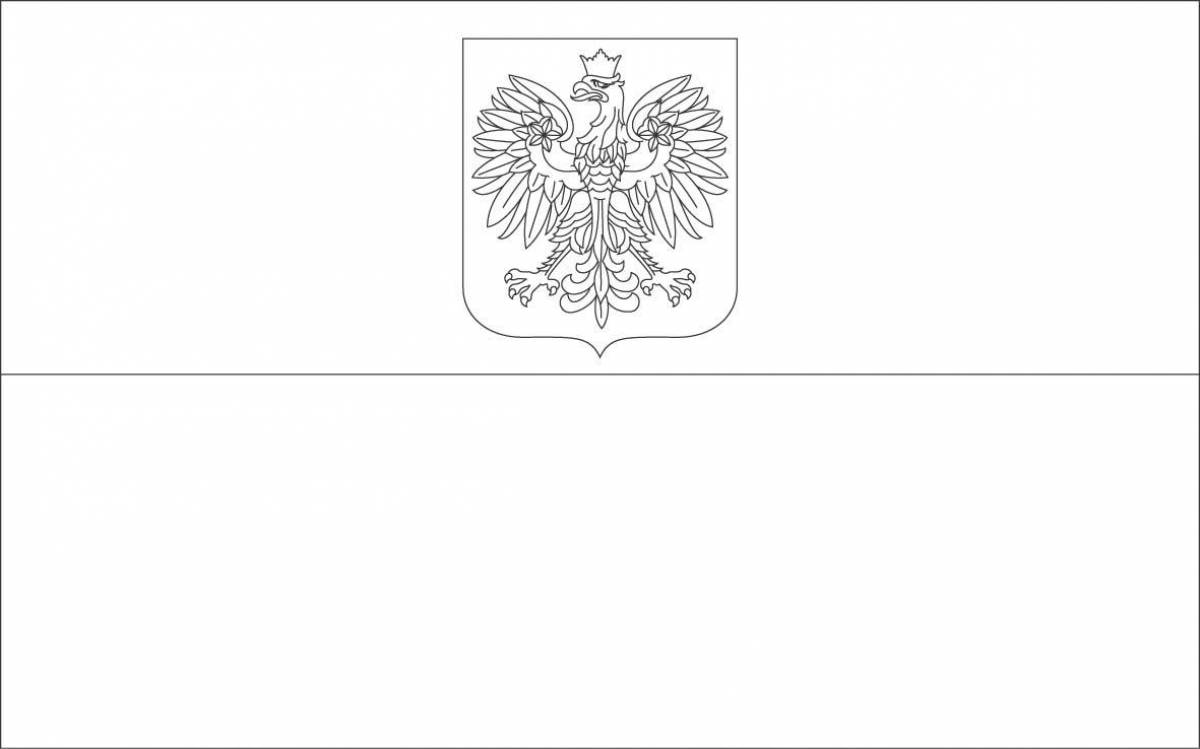 Bright coat of arms of Russia for juniors