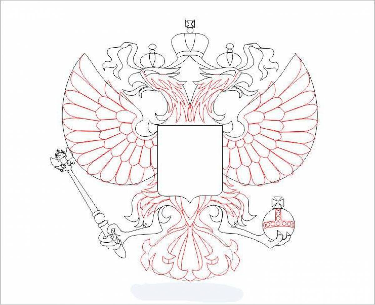 Beautiful coat of arms of Russia for preschoolers