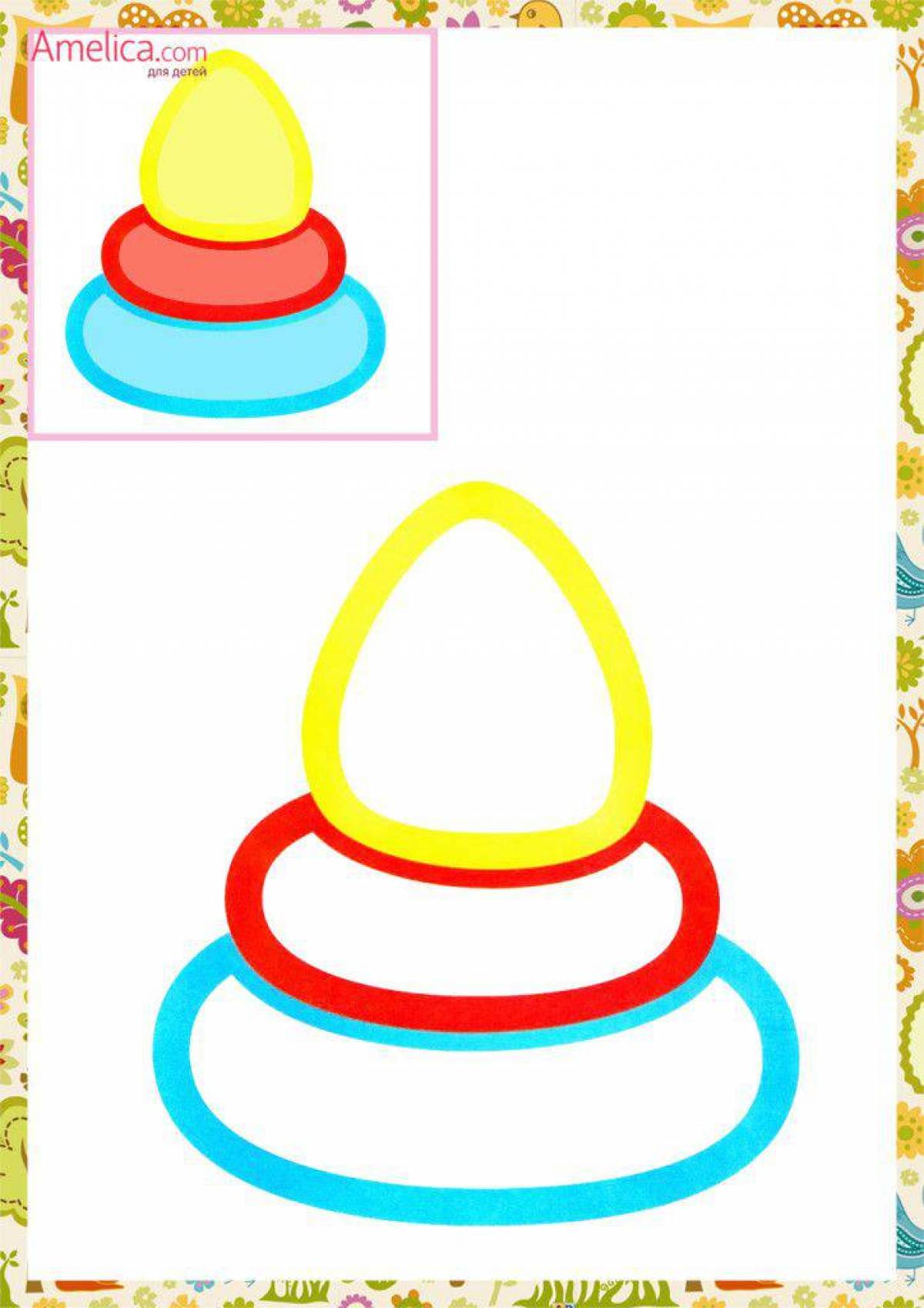 Colored pyramid for kids