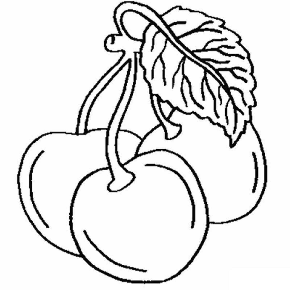 Exciting fruit coloring pages for 3-4 year olds