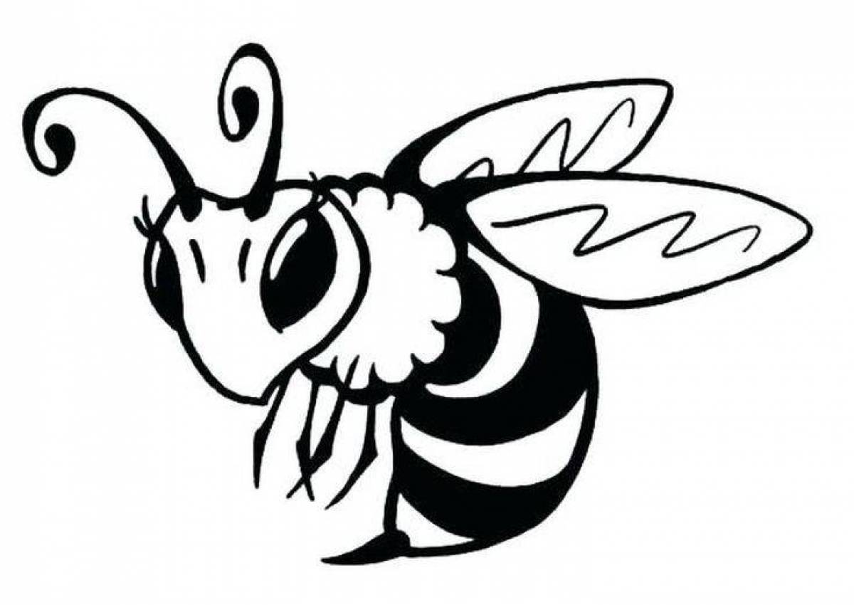 Coloring book sweet wasp
