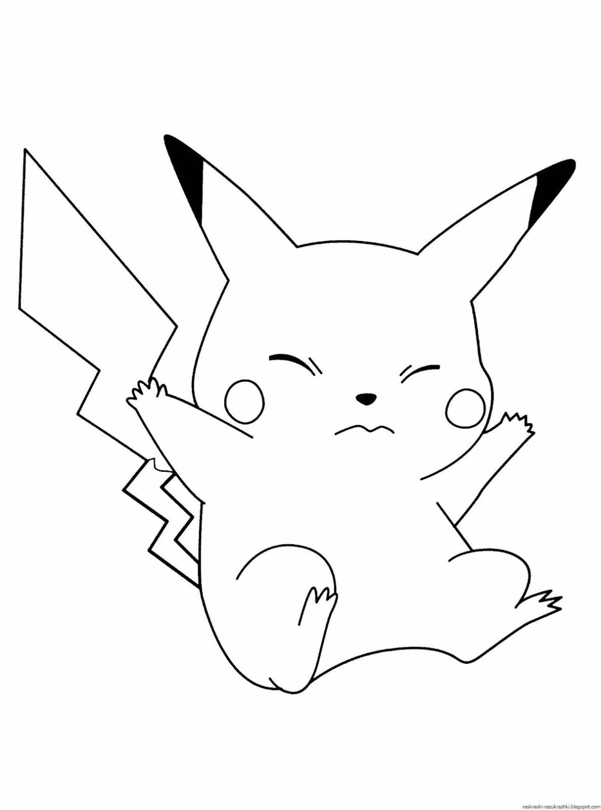 Pikachu funny coloring book