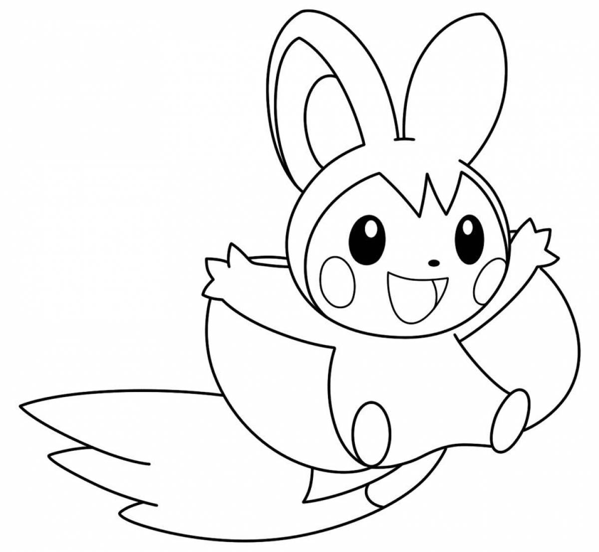 Magical pikachu coloring page