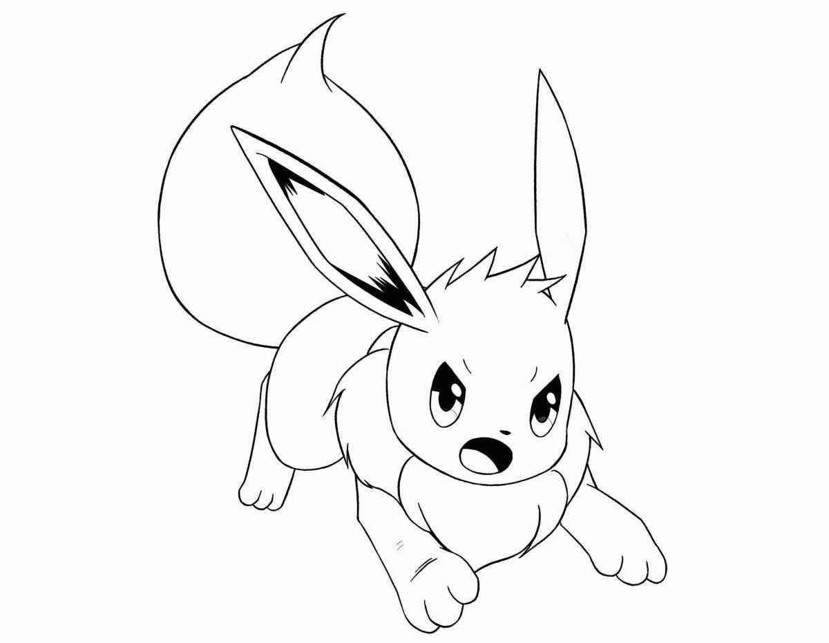 Fairy pikachu coloring page