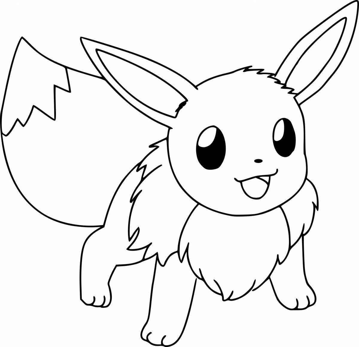 Coloring page dazzling pikachu