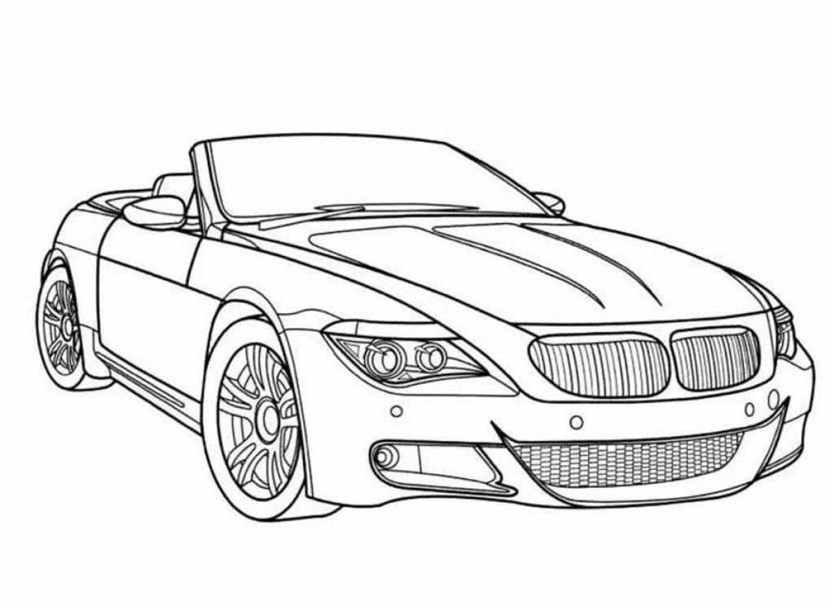 Grand bmw m4 coloring page