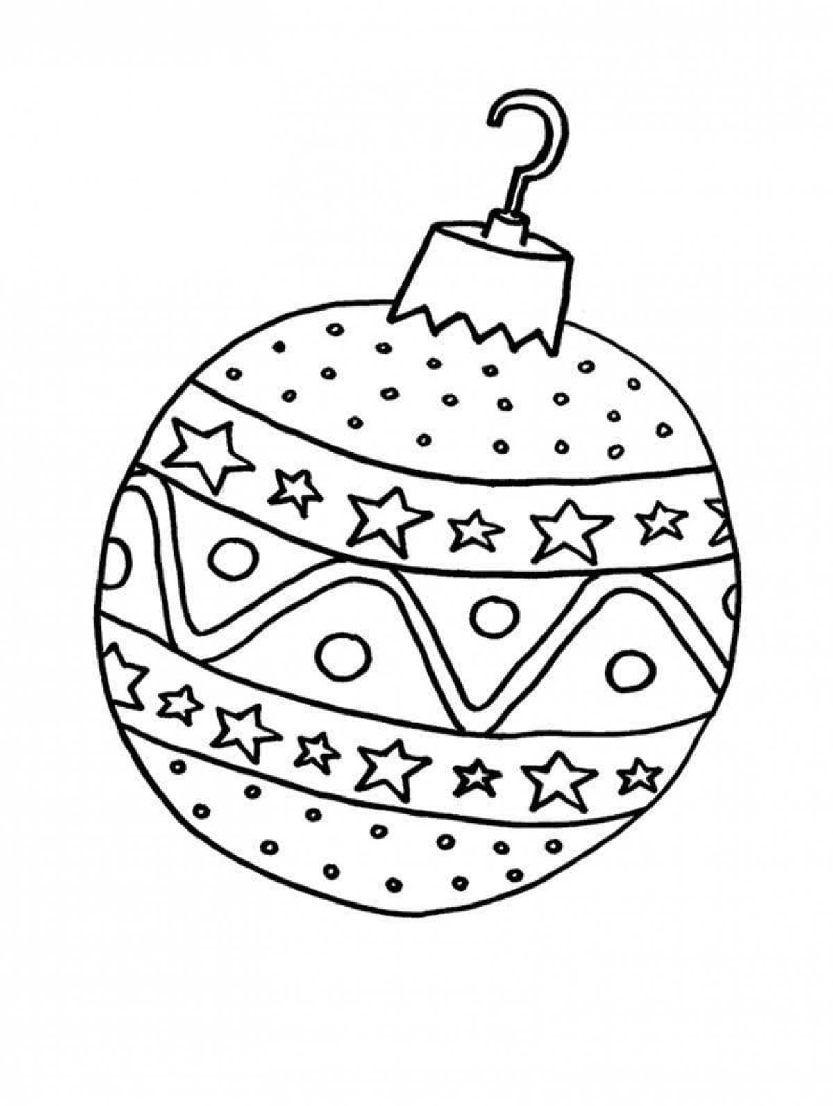 Radiant coloring page christmas ball
