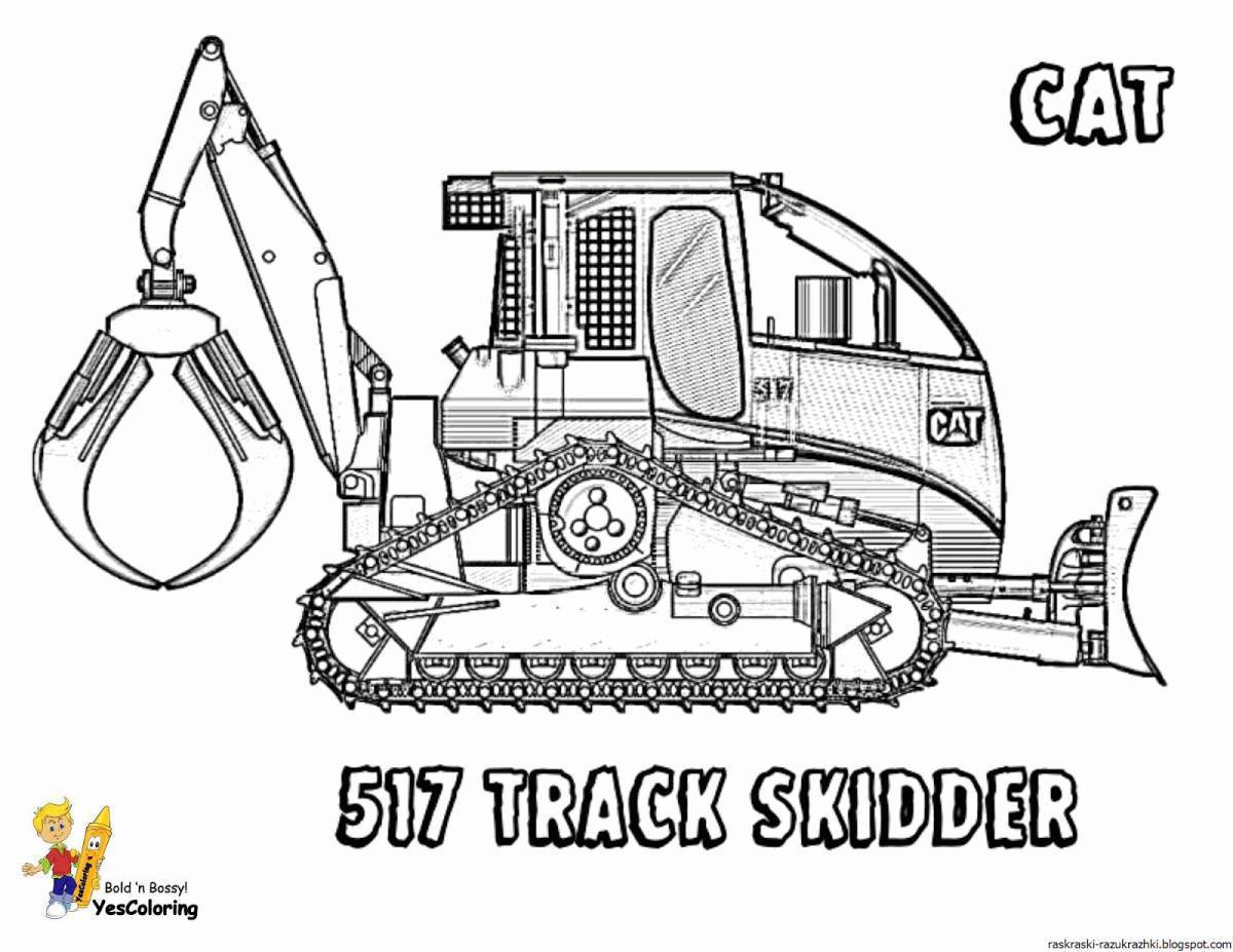 Amazing construction vehicles coloring page