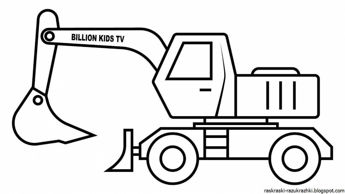 Coloring dazzling construction vehicles