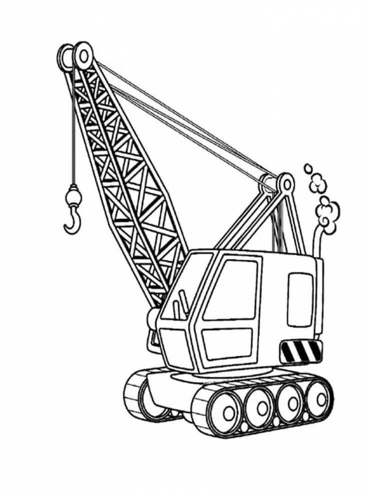 Fancy construction vehicles coloring book