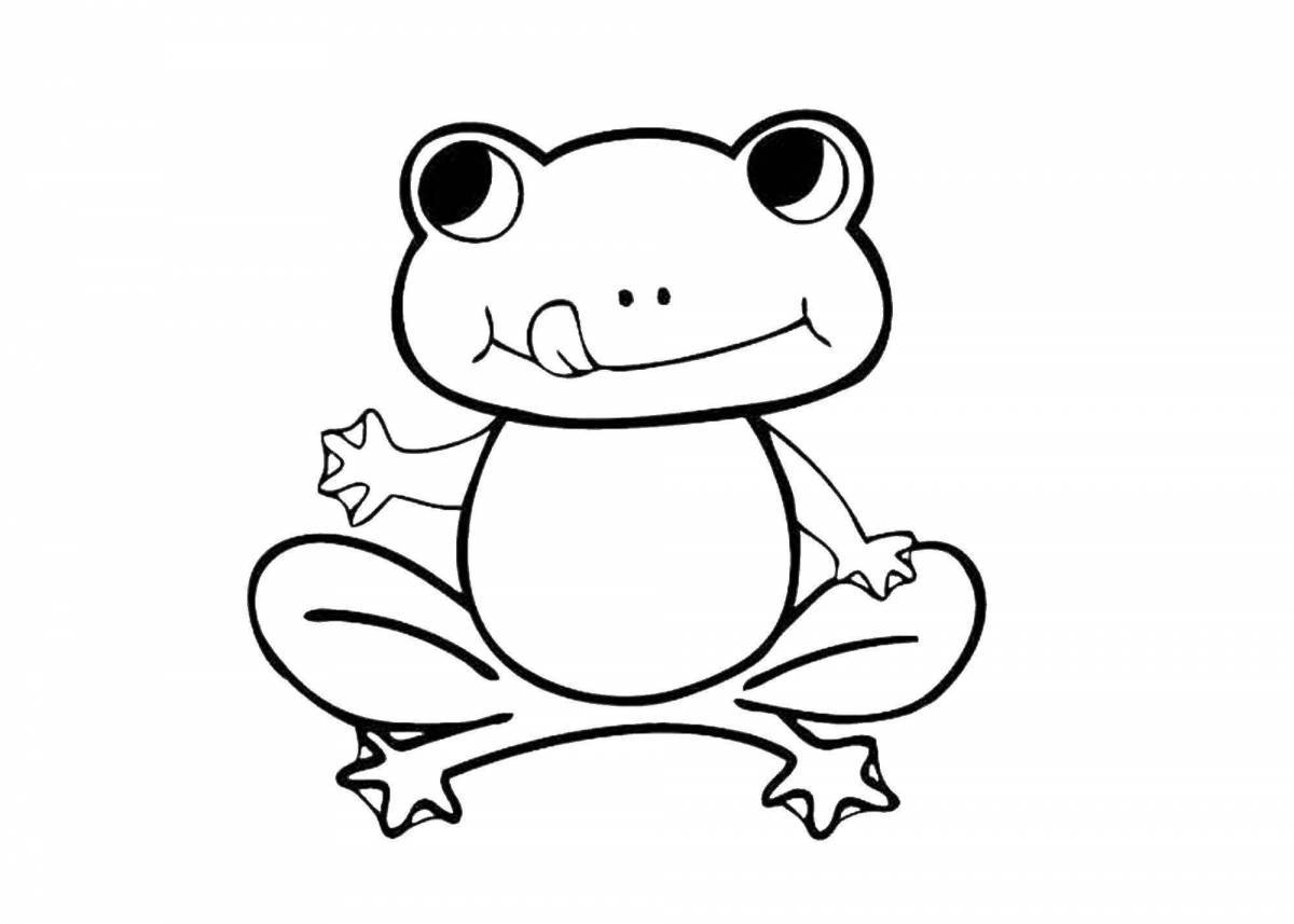 Delightful coloring frog
