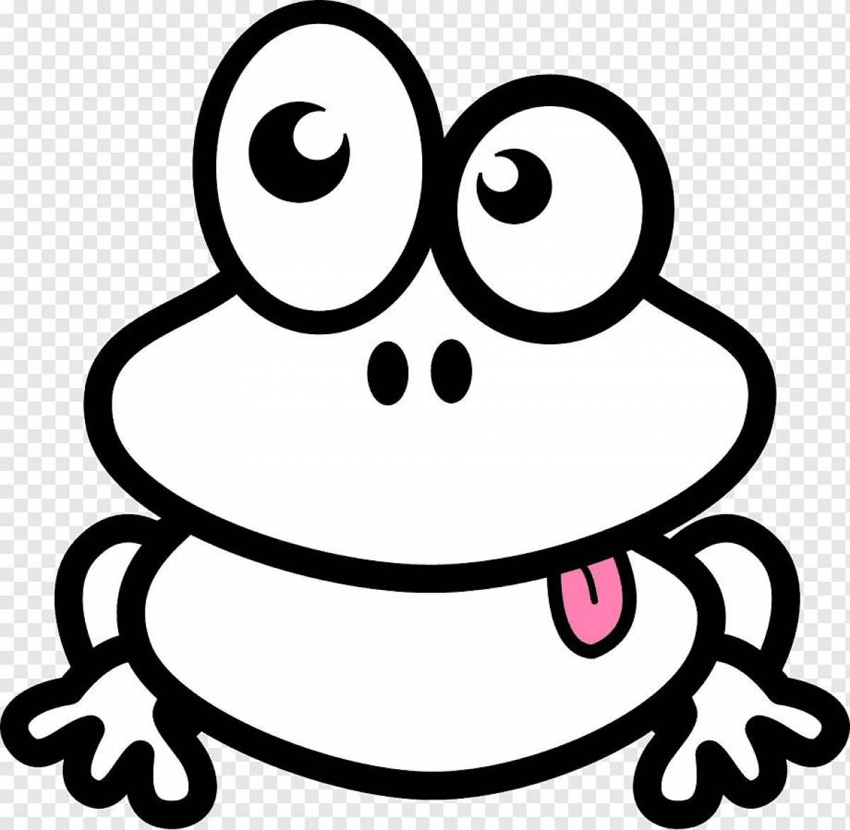 Witty frog coloring book