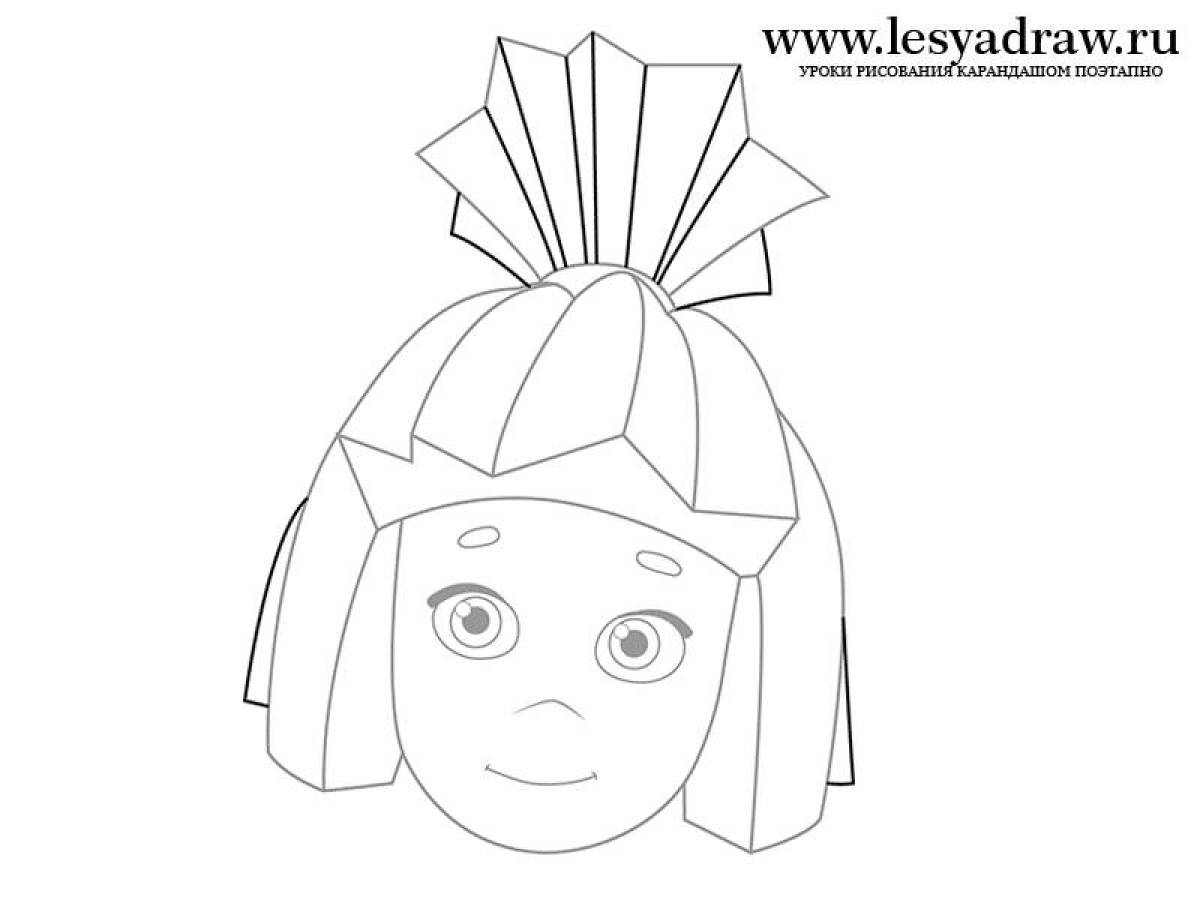 Забавная раскраска sim fixies